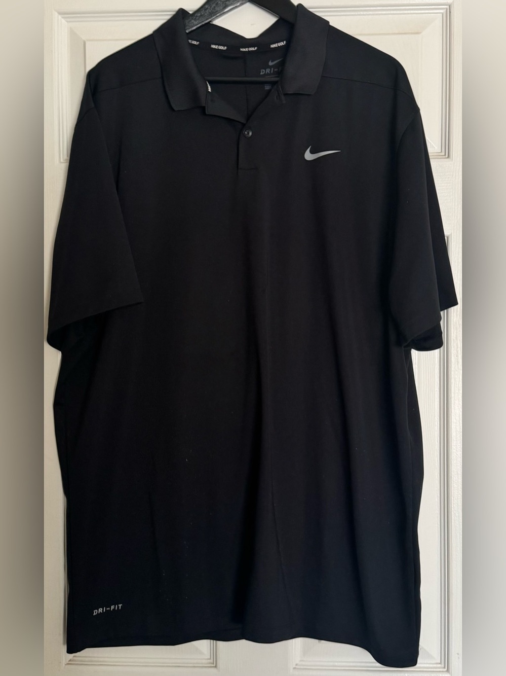 Nike Black Golf Polo with Silver Swoosh
